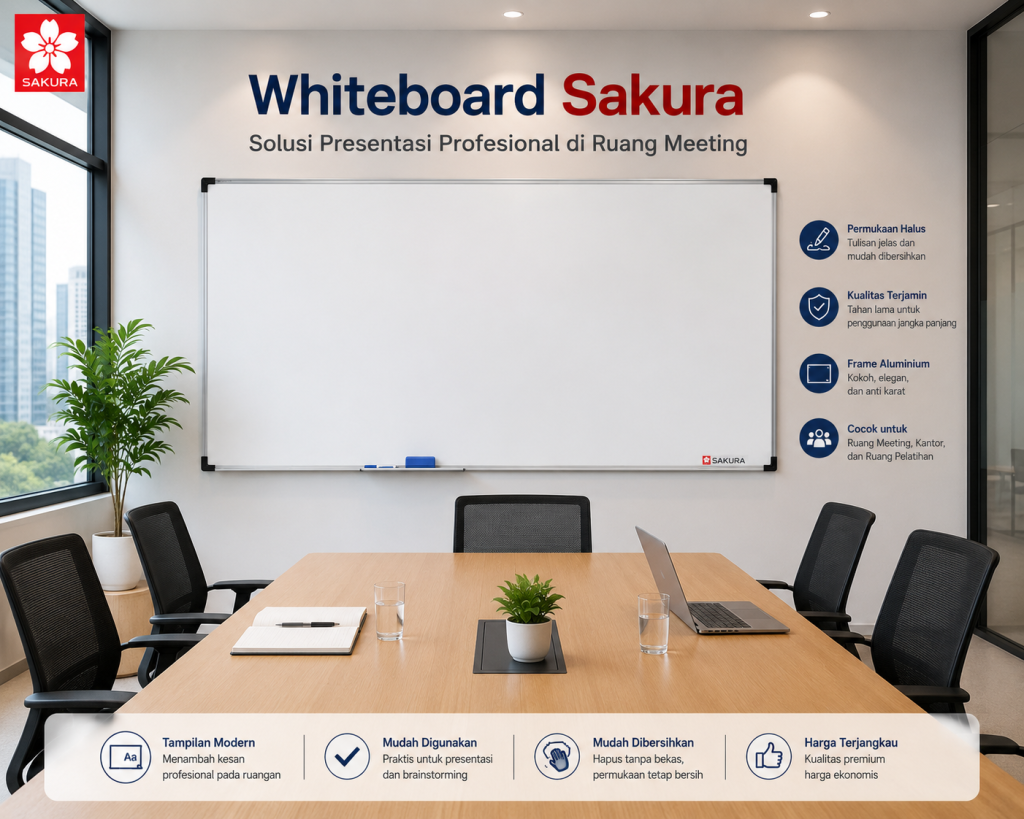 Whiteboard Sakura di Ruang Meeting