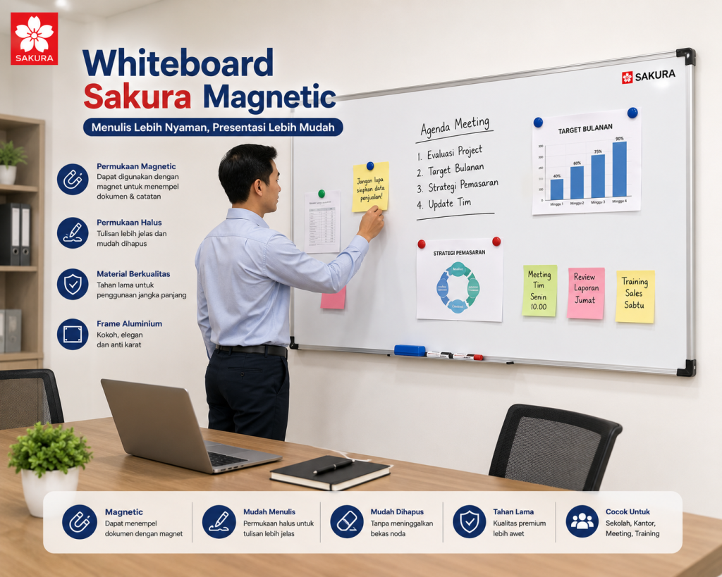 Whiteboard sakura magnetic